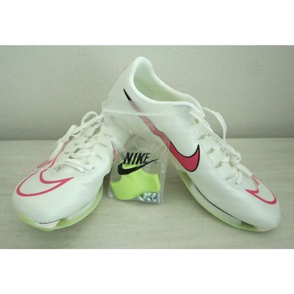 Nike DH5359-100 Men's Size 11.5 White/Pink Air Zoom Maxfly Track Spikes - Picture 1 of 11